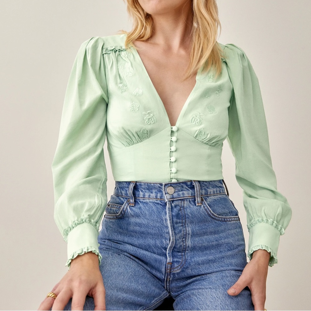Lawrence top by Reformation
